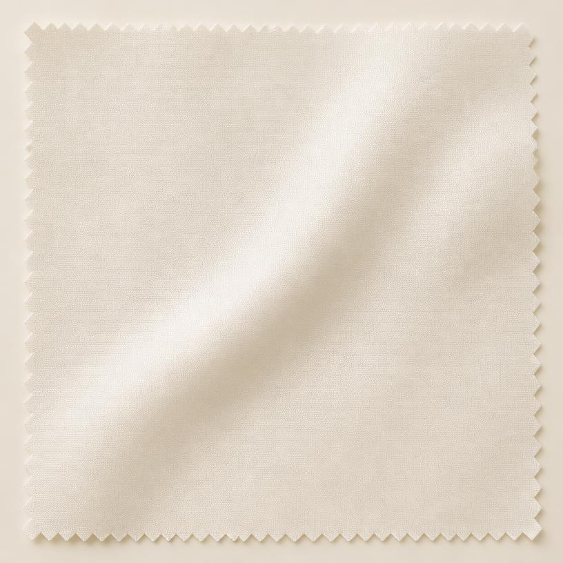 Macro swatch of warm light cream satin cloth